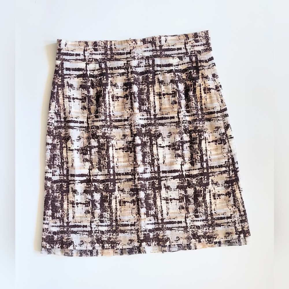 Lavia 18 A line Ruffle Trim Skirt Womens Size EUR 48 Brown Tan